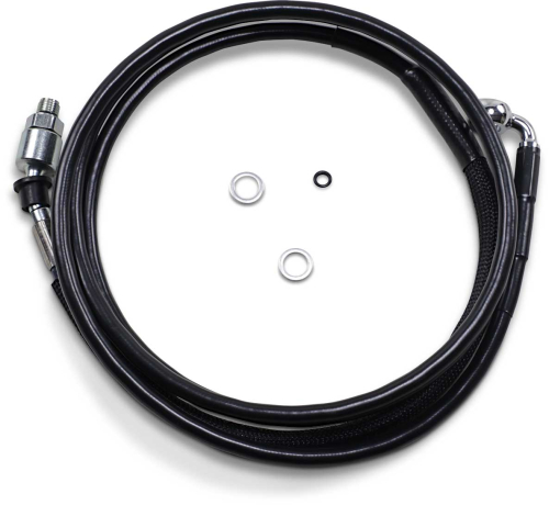 Drag Specialties - Drag Specialties Stainless Steel Hydraulic Clutch Line - 78 1/8in. (+8in.) - Black - 0661-0016