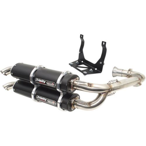 Trinity Racing - Trinity Racing Stage 5 Dual Exhaust System - Black Muffler - TR-4161D-BK