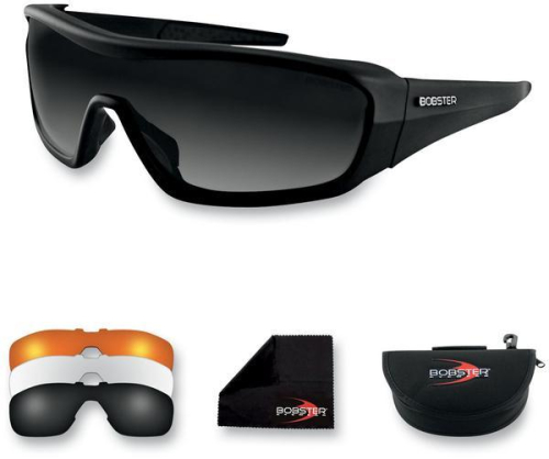 Bobster Eyewear - Bobster Eyewear Enforcer Sunglasses - EENF101 - Matte Black/Clear Lens