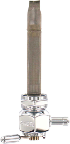 Pingel - Pingel 22mm Hex Power-Flo Petcock - 90deg. Outlet Facing Backward - Smooth Design - 4311-CH