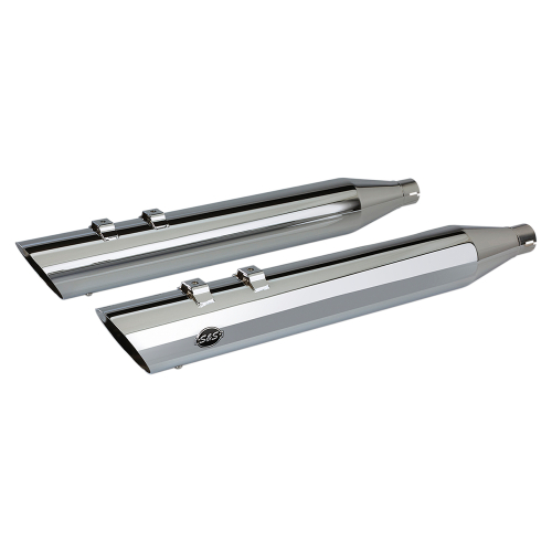 S&S Cycle - S&S Cycle 4in. Touring Slip-On - Chrome - 550-0695