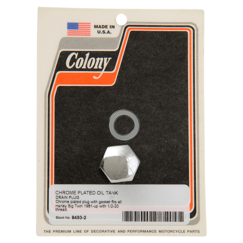 Colony - Colony Oil Tank Drain Plug - 1/2in.-20 - 8493-2