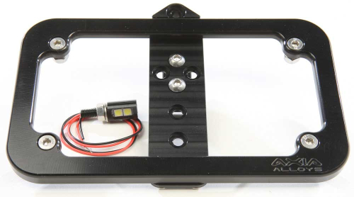 Axia Alloys - Axia Alloys Cage Mount Lighted License Plate Frame - Black - MODLP-BK