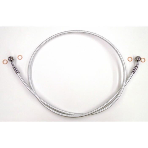 Magnum - Magnum EZ-Align Braided Front Upper ABS Brake Line - +6in. - Sterling Chromite II - AS37589