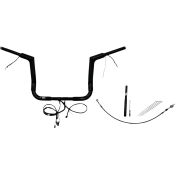 Fat Baggers, Inc. - Fat Baggers, Inc. 1-1/2in. Plug and Play EZ Install Flat Top Handlebar Kit - Black - 612012-B