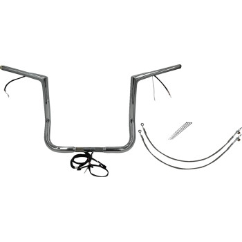 Fat Baggers, Inc. - Fat Baggers, Inc. 1-1/4in. Plug and Play EZ Install Flat Top Handlebar Kit - Chrome - 702214