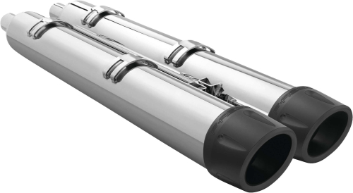 Freedom Performance - Freedom Performance Combat Slip-on Mufflers for Indian - Chrome/Pitch Black Tip - IN00241