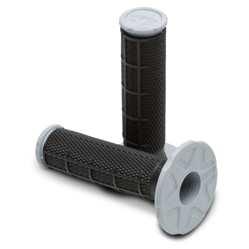 ProTaper - ProTaper Dual Density Half Waffle MX Grips - Black/Light Gray - 024849