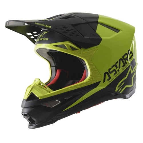 Alpinestars - Alpinestars Supertech M8 Echo Helmet - 8302621-1158-M - Black/Yelllow Flourescent Matte And Glossy - Medium