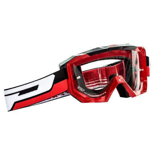 Pro Grip - Pro Grip 3200 MX Enduro Goggles - PZ3200RO - Red / Clear Light Sensitive Lens - OSFA
