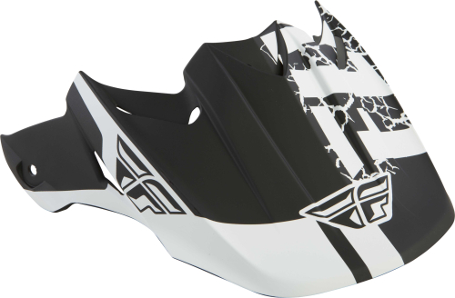 Fly Racing - Fly Racing Visor for F2 Carbon-Fractured Helmets - Black/White - 73-46348