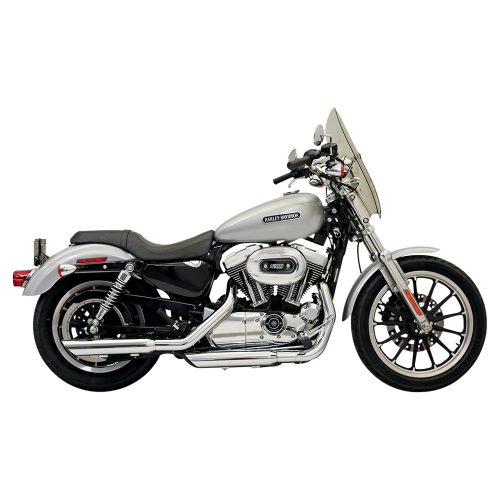 Bassani Manufacturing - Bassani Manufacturing 3in. Firepower Slip-Ons - Slash Down - Chrome - 1X17B