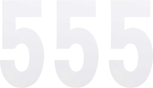 Factory Effex - Factory Effex Standard Numbers 6in. - White - No. 5 - 02-4465