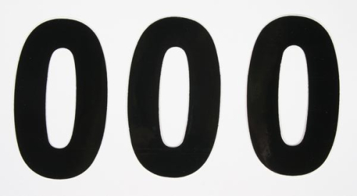 Factory Effex - Factory Effex Mini Pro Number 4in. - No.0 - Black - FX04-2570