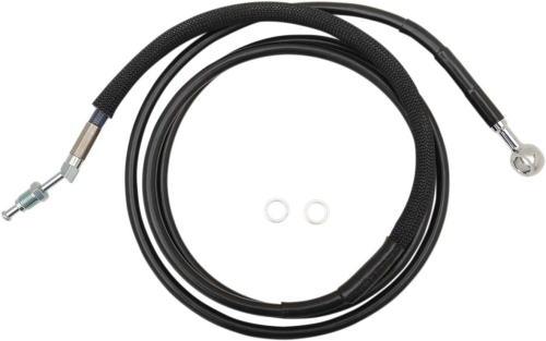 Drag Specialties - Drag Specialties Black Vinyl Coated Hydraulic Clutch Line - Stock Length - 0661-0050