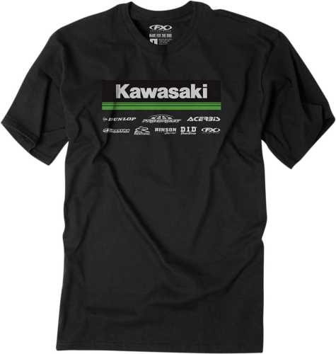 Factory Effex - Factory Effex Kawasaki Racewear T-Shirt - 24-87128 - Black - 2XL
