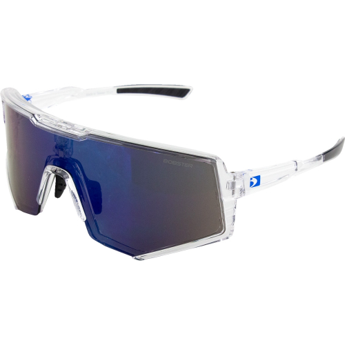 Bobster Eyewear - Bobster Eyewear Sprocket Sunglasses - BSPR01 - Crystal Clear/Blue Mirror Lens - OSFM
