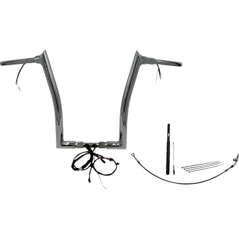 Fat Baggers, Inc. - Fat Baggers, Inc. 1-1/2in. Plug and Play EZ Install Pointed Top Handlebar Kit - Chrome - 812916