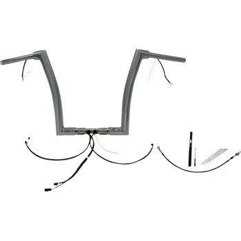 Fat Baggers, Inc. - Fat Baggers, Inc. 1-1/2in. Plug and Play EZ Install Flat Top Handlebar Kit - Chrome - 612914