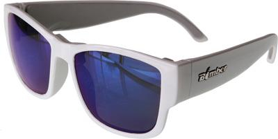 Bomber - Bomber Gomer Bomb Floating Sunglasses - GM103-BM - Gloss White/Blue Mirror Lens