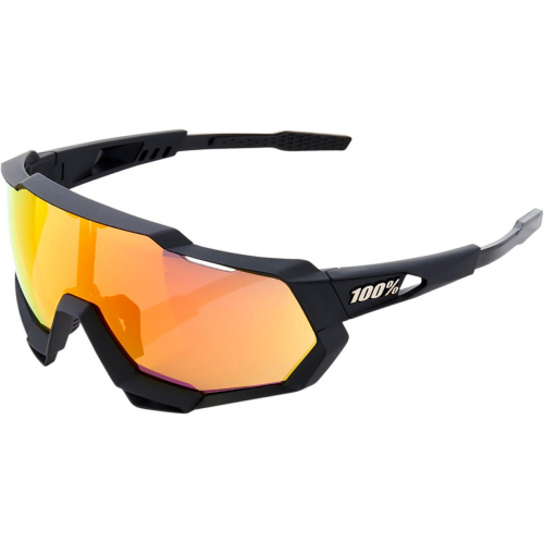 100% - 100% Speedtrap Sunglasses - 61023-100-43 - Black/Red Mirror Lens