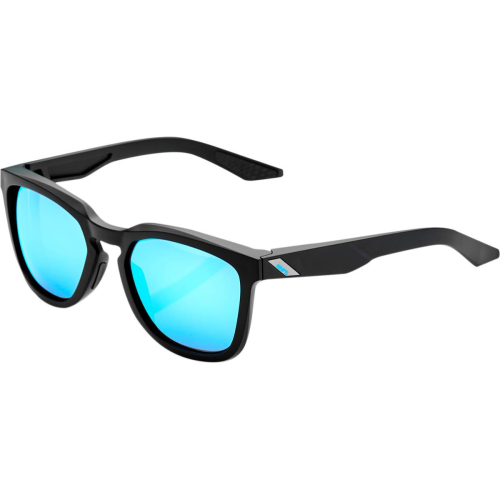 100% - 100% Hudson Sunglasses - 61028-019-75 - Black/Blue Lens
