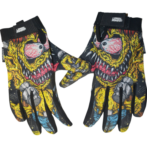 Lethal Threat - Lethal Threat Grease Monster Gloves - GL15022M - Black/Yellow - Medium
