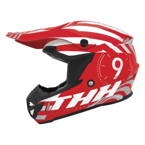 THH Helmets - THH Helmets T730X Twister Youth Helmet - 647972 - Red/Silver - Small