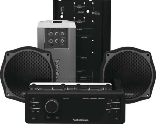 Rockford Fosgate - Rockford Fosgate Source Unit, 4-speaker & Amp Kit For Electra Glide Ultra Classic - HD9813SGU-STAGE2