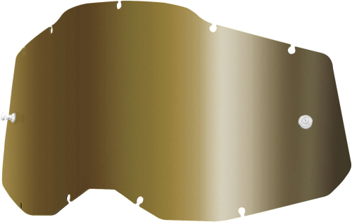 100% - 100% Replacement Lens for Adult Racecraft 2/Accuri 2/Stratus 2 Goggles - True Gold Mirror - 51008-253-01