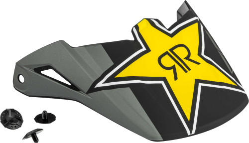 Fly Racing - Fly Racing Visor for Rockstar Helmets - Matte Gray/Black/Yellow - 73-88189