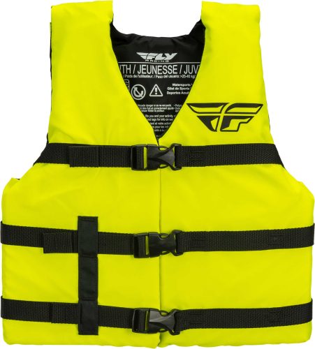 Fly Racing - Fly Racing Nylon Youth Vest - 112224-300-002-20 - Yellow - 50-90 Lbs.