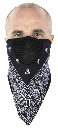 Schampa - Schampa Facefit I-Tie Facemask - FMT-224 - Navy Paisley - OSFM