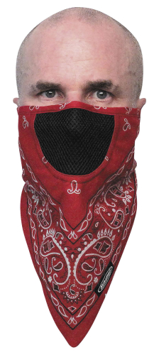 Schampa - Schampa Facefit I-Tie Facemask - FMT-225 - Red Paisley - OSFM