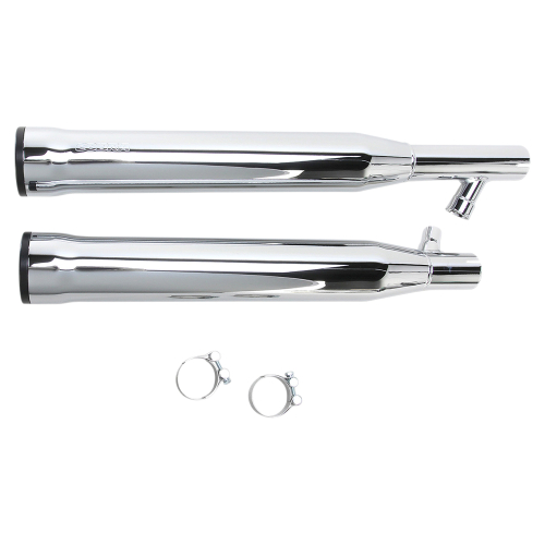 Cobra - Cobra 3in. Slip-On Muffler with RacePro Tips - Chrome - 6050