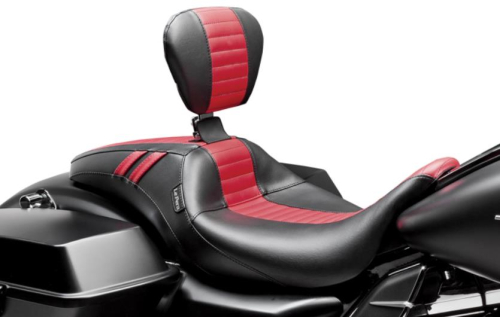 Le Pera - Le Pera Outcast GT Seat with Backrest - Red Pleated - LK-987BRGTRPT