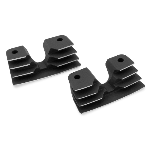 Bikers Choice - Bikers Choice Head Bolt Covers - Finned Black - 19-001D2