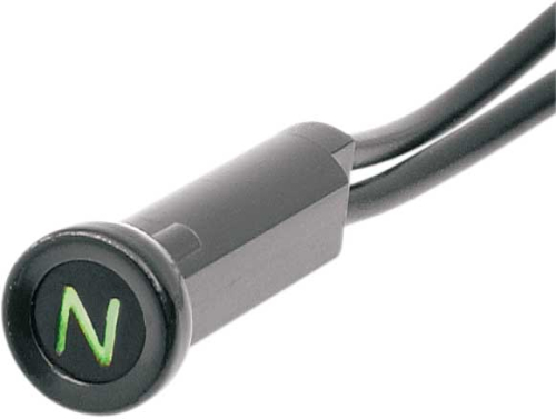 Drag Specialties - Drag Specialties Snap-In Indicator Light - Neutral Indicator - Black Bezel - 160904