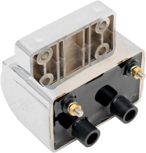 Drag Specialties - Drag Specialties Dual Fire Points Ignition Coil - 5 OHM - Chrome - 2102-0220