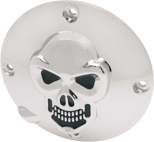Drag Specialties - Drag Specialties 3-D Skull Derby Cover - Chrome - 33-0063