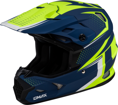 G-Max - G-Max MX-96 502 Helmet - D3962183 - Matte Blue/Green - X-Small