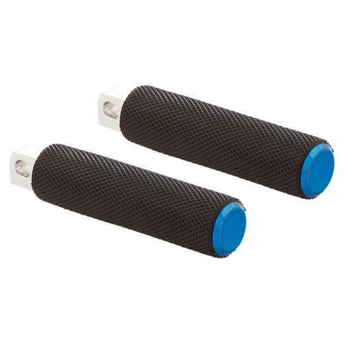 Arlen Ness - Arlen Ness Fusion Passenger Footpegs - Knurled - Blue - 07-951