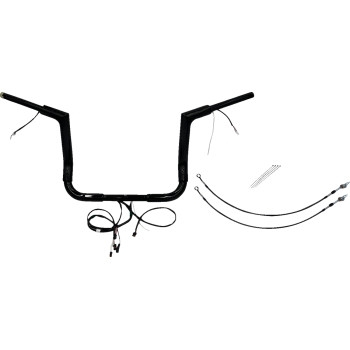 Fat Baggers, Inc. - Fat Baggers, Inc. 1-1/2in. Plug and Play EZ Install Flat Top Handlebar Kit - Black - 601212-B