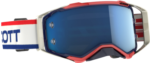 Scott USA - Scott USA Prospect Goggles - 272821-7433349 - White/Blue Retro / Blue Chrome Works Lens - OSFM