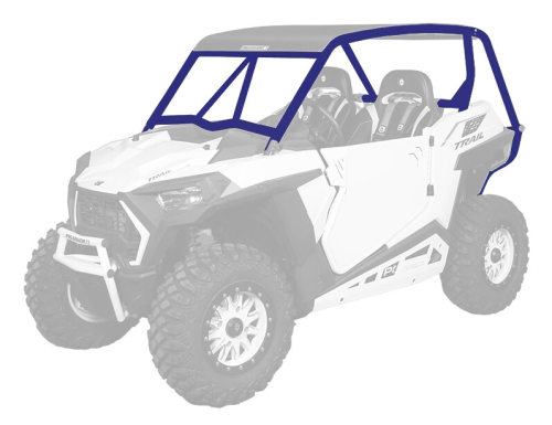 Pro Armor - Pro Armor Loco Cage with Intrusion Bars - Polaris Blue - P2116C022PB