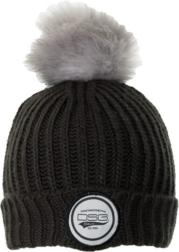 DSG - DSG Folded Pom Womens Beanie - 45344 - Charcoal - OSFM