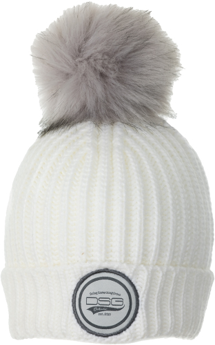 DSG - DSG Folded Pom Womens Beanie - 45342 - White - OSFM