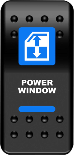 Moose Utility - Moose Utility Rocker Switch - Power Window - Blue - 2106-0573