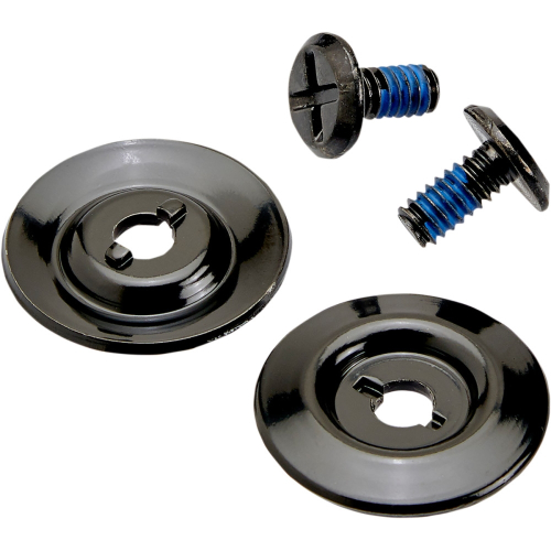 Biltwell Inc. - Biltwell Inc. Hardware Kit for Lane Splitter/Gringo S Helmets - Black Screw/Black Baseplate - 0034-150-61