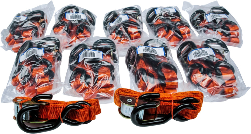 Fire Power - Fire Power 1in. Economy Tie-Downs (10/Pairs) - Orange - 21269BULK